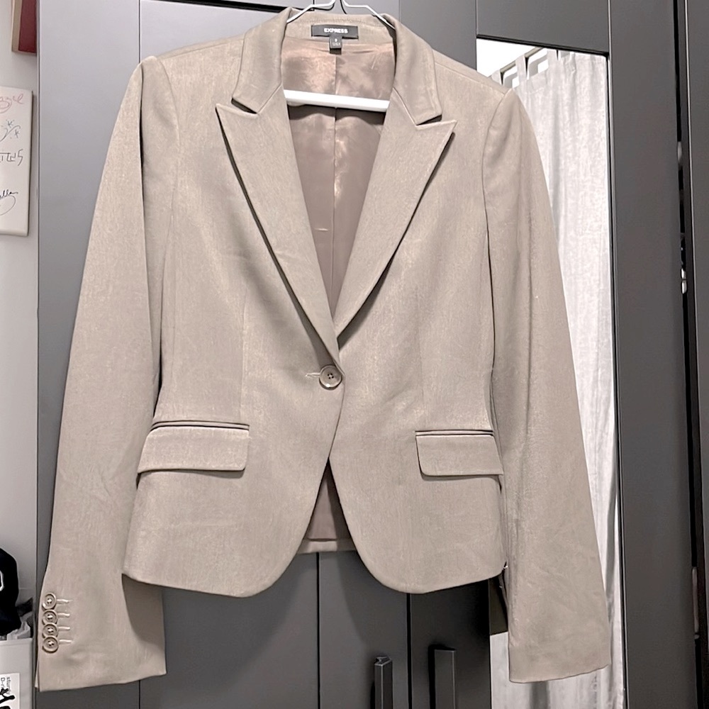 Editor One Button 24" Blazer Olive green